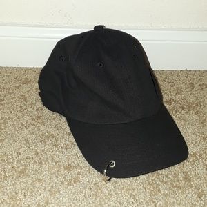 Baseball cap with piercing